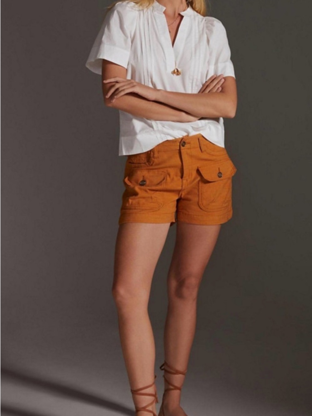 Anthropologie White Pintuck Popover Top - Picture 13 of 14